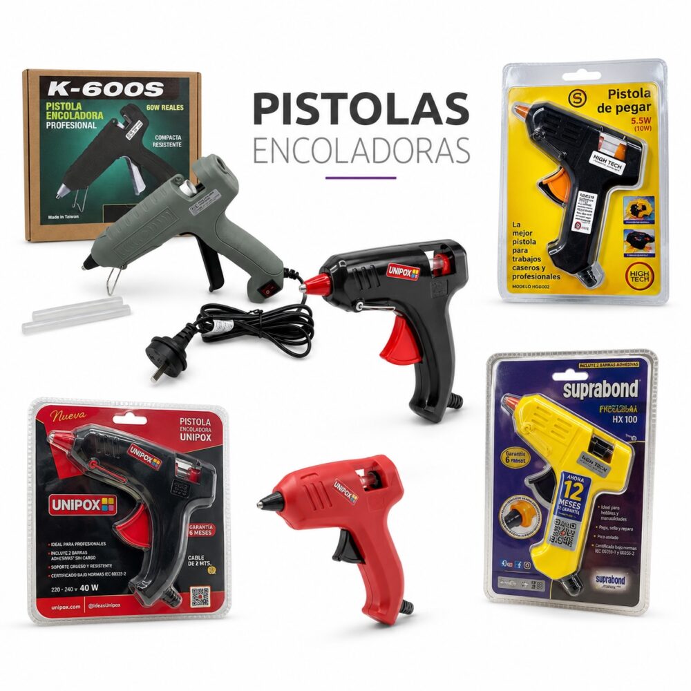 Pistolas encoladoras.